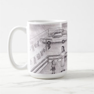 Taza De Café Después de colgar la lavandería llueve la madre so