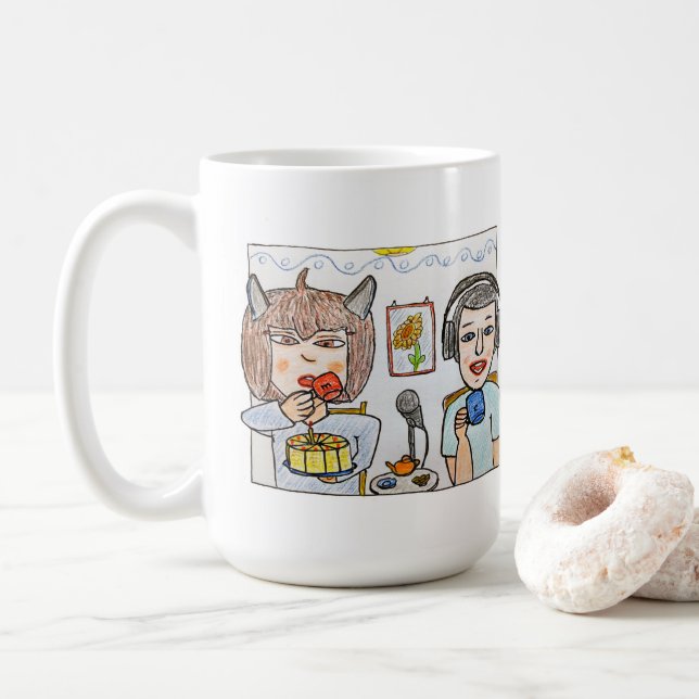 Taza De Café Después de té del esquí (Con donut)