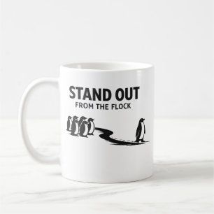 Taza De Café Destacarse del rebaño – Pingüino minimalista motiv