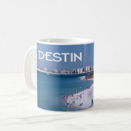 Taza De Café Destin, Florida playa y horizonte