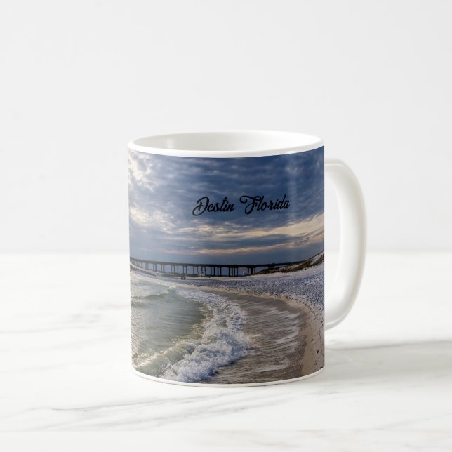 Taza De Café Destin Florida Waves Classic Mug (Anverso derecho)