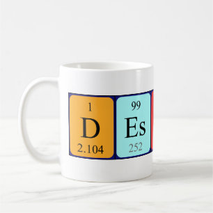 Taza De Café Destin periódica nombre de tabla mug