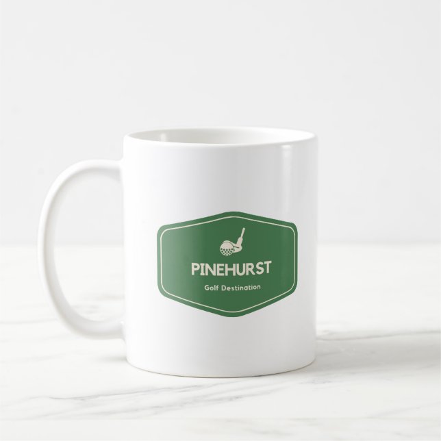 Taza De Café Destino de golf de Pinehurst North Carolina (Izquierda)