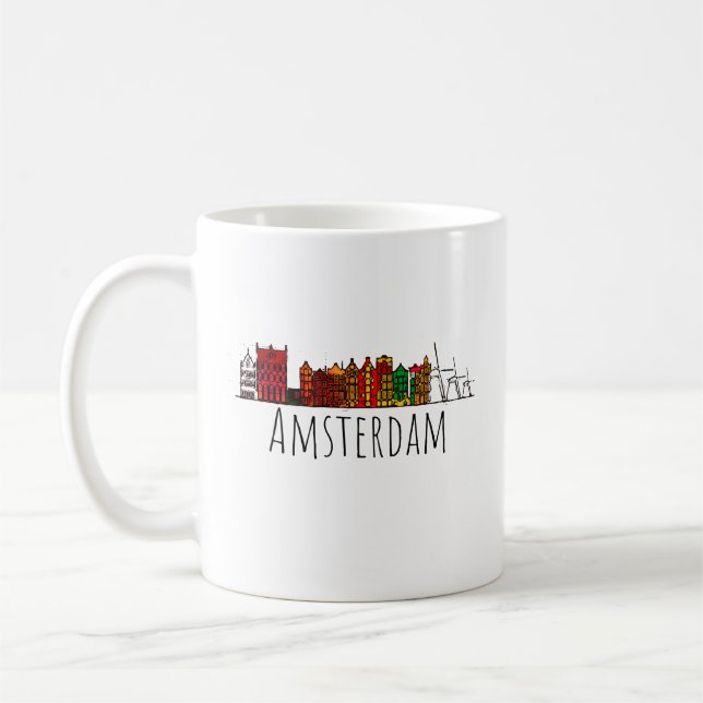 Taza De Café Destino del viaje del amor de Holanda del (Izquierda)
