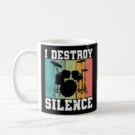 Taza De Café Destruyo El Silencio Dolor Retro De Bambor Vintage