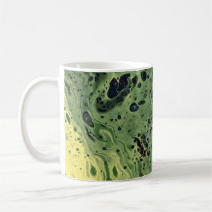 Taza De Café Desvanecer 3 Amortiguación Verde Amarillo Negrita