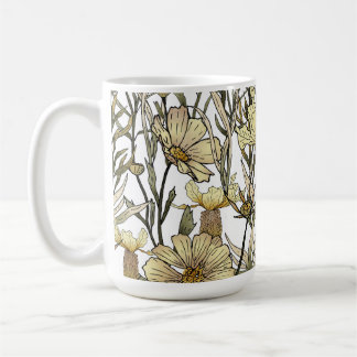 Taza De Café Detailed Floral Pattern
