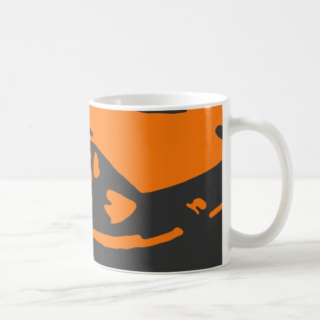 Taza De Café Detalle de Datsun 240Z, naranja en oscuridad (Derecha)