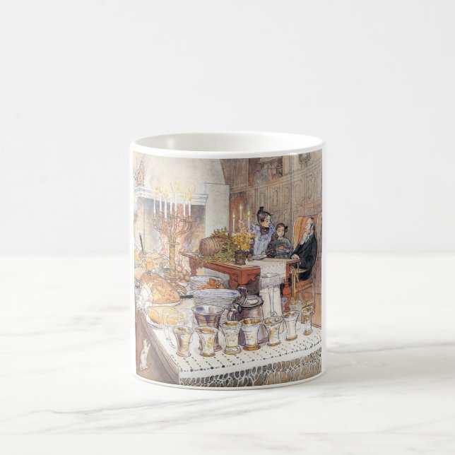 Taza De Café Detalle de la víspera de Navidades (Navidad tradic (Centro)