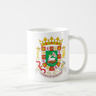 Taza De Café Detalle del escudo de armas de Puerto Rico