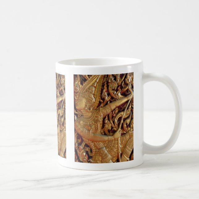 Taza De Café Detalle del templo budista tailandés (Derecha)