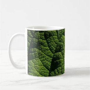 Taza De Café Detalles de la hoja verde de Gunnera