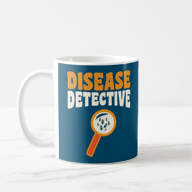 Taza De Café Detective de Enfermedades - Divertido Epidemiólogo (Izquierda)