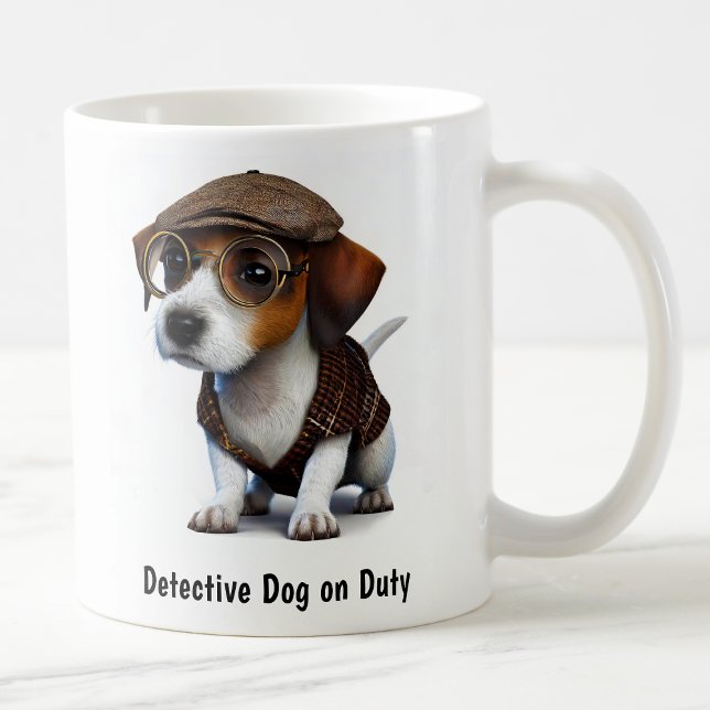 Taza De Café Detective Jack Russell Terrier (Subido por el creador)