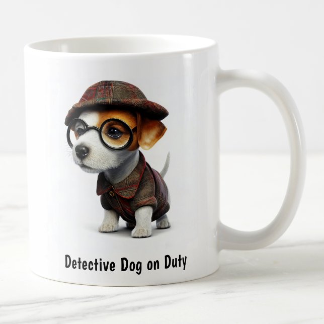Taza De Café Detective Jack Russell Terrier (Subido por el creador)