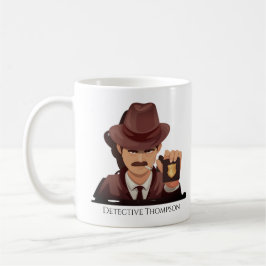 Taza De Café Detective personalizado con café insignia