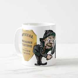 Taza De Café Detective personalizado de la genealogía