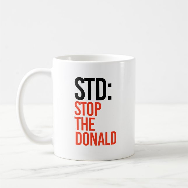 TAZA DE CAFÉ DETENER EL DONALD (Izquierda)
