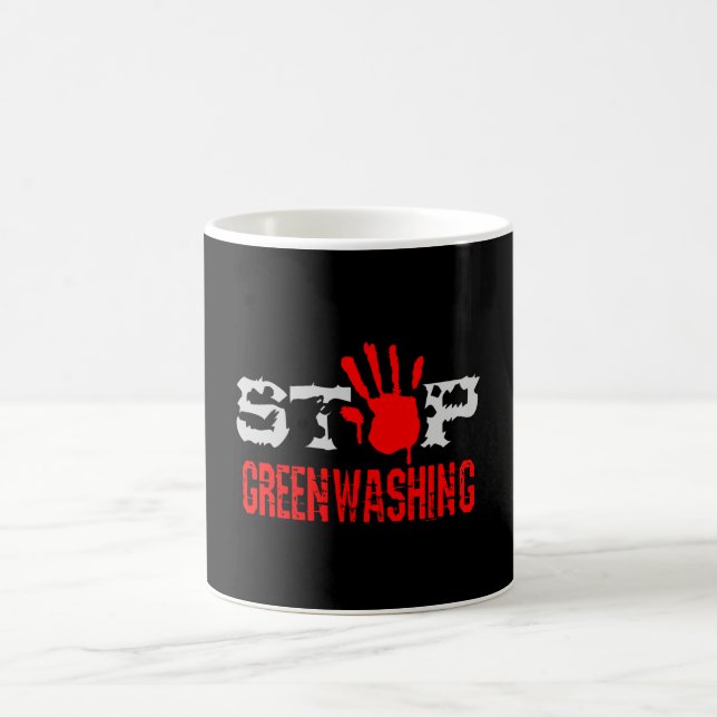 Taza De Café Detener el Greenwash (Centro)