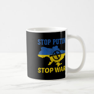 Taza De Café Detengan a Putin Paren la Guerra con Ucrania Libre