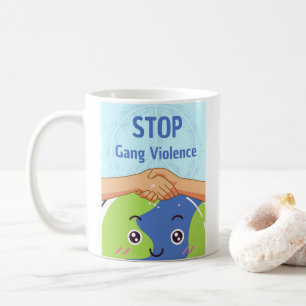 Taza De Café Detengan el apretón de manos de la violencia grupa