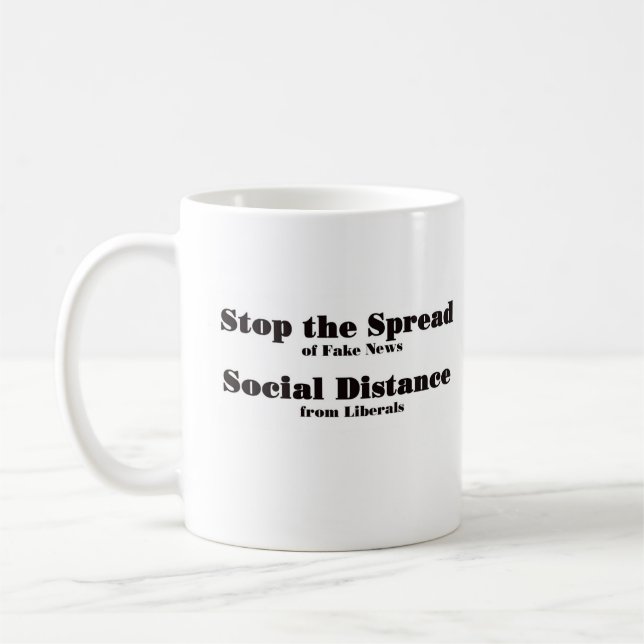 Taza De Café Detengan la difusión de noticias falsas (Izquierda)