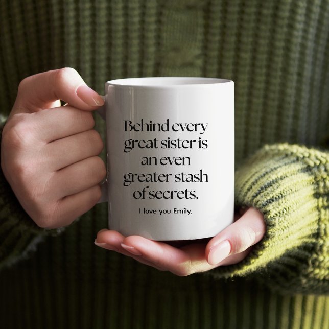 Taza De Café Detrás de todas las hermanas hermanas hermanas gra (Subido por el creador)