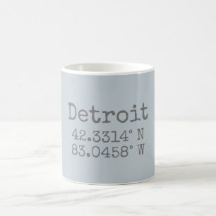 Taza De Café Detroit Latitude Longitud