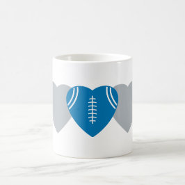 Taza De Café Detroit Lions Football Heart Design