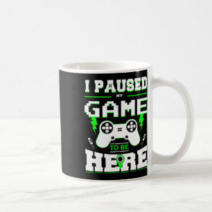 Taza De Café Detuve Mi Juego Para Estar Aquí Camisa Para Niños