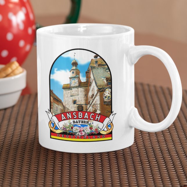 Taza De Café Deutschland Ansbach Vintage souvenir (Ansbach: Historie und moderne Lebensqualität.)