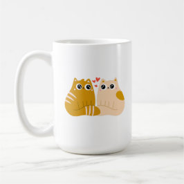 Taza De Café Deux chats qui s'aiment.