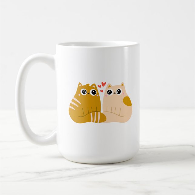 Taza De Café Deux chats qui s'aiment. (Izquierda)
