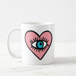Taza De Café Devil eye in heart 