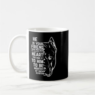 Taza De Café Devoción Inspiradora de Perro Pitbull 485