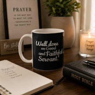 Taza De Café Devoción matutina 'Bien hecho' Fe Mateo 25:23
