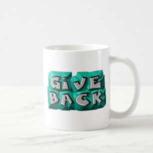 Taza De Café Devolver cita Sabiduría Letra Verde azulada Clasif