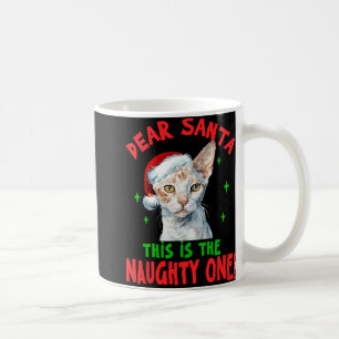 Taza De Café Devon Rex Cat Navidades Querido Papá Noel Esto Es