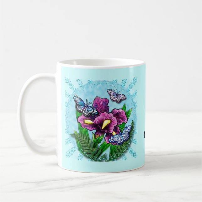 Taza De Café Dewdrop Butterfly Iris (Izquierda)