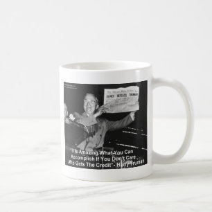 Taza De Café Dewey Beats Truman Graciosos Regalos Tees Botones 