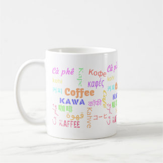 Taza De Café Di café en todos los idiomas Colorful