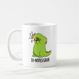 Taza De Café Di-notes-saur Funny Dinosaur Pun