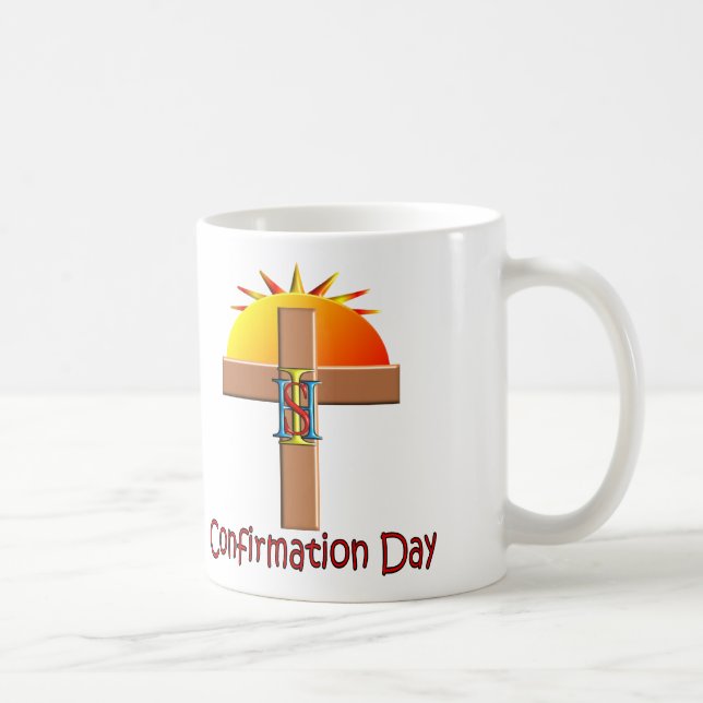 Taza De Café Día católico de la confirmación para los niños (Derecha)