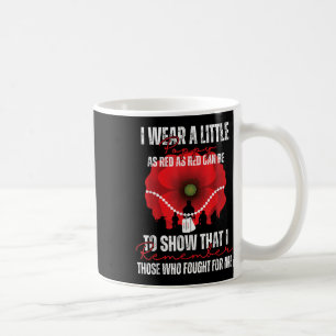 Taza De Café Día Conmemorativo De La Flor De Adormidera Roja En