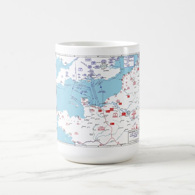 Taza De Café Día D de la Segunda Guerra Mundial Francia (Centro)