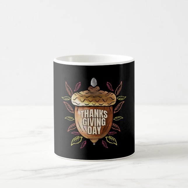 Taza De Café día de acción de gracias (Centro)