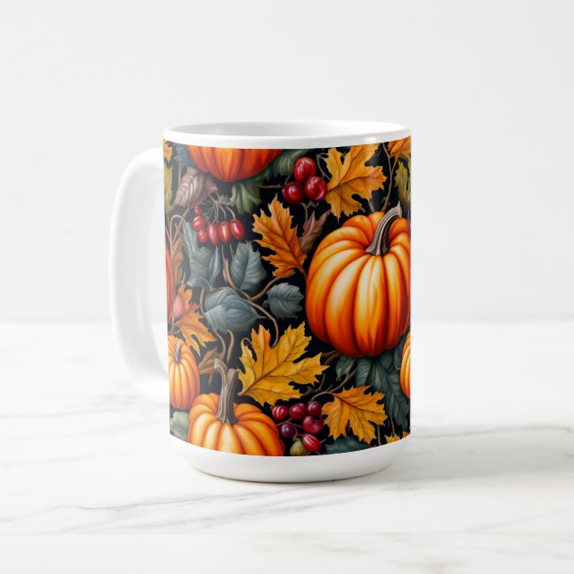 Taza De Café Día de Acción de Gracias de Calabaza (Anverso izquierdo)