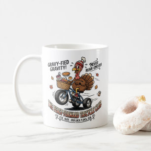 Taza De Café Día de Acción de Gracias Divertido Triciclo de Pav