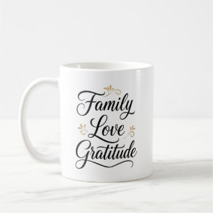 Taza De Café Día de Acción de Gracias Gratitud Familiar