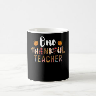 Taza De Café Día de Acción de Gracias Leopard Teacher Fall Gro